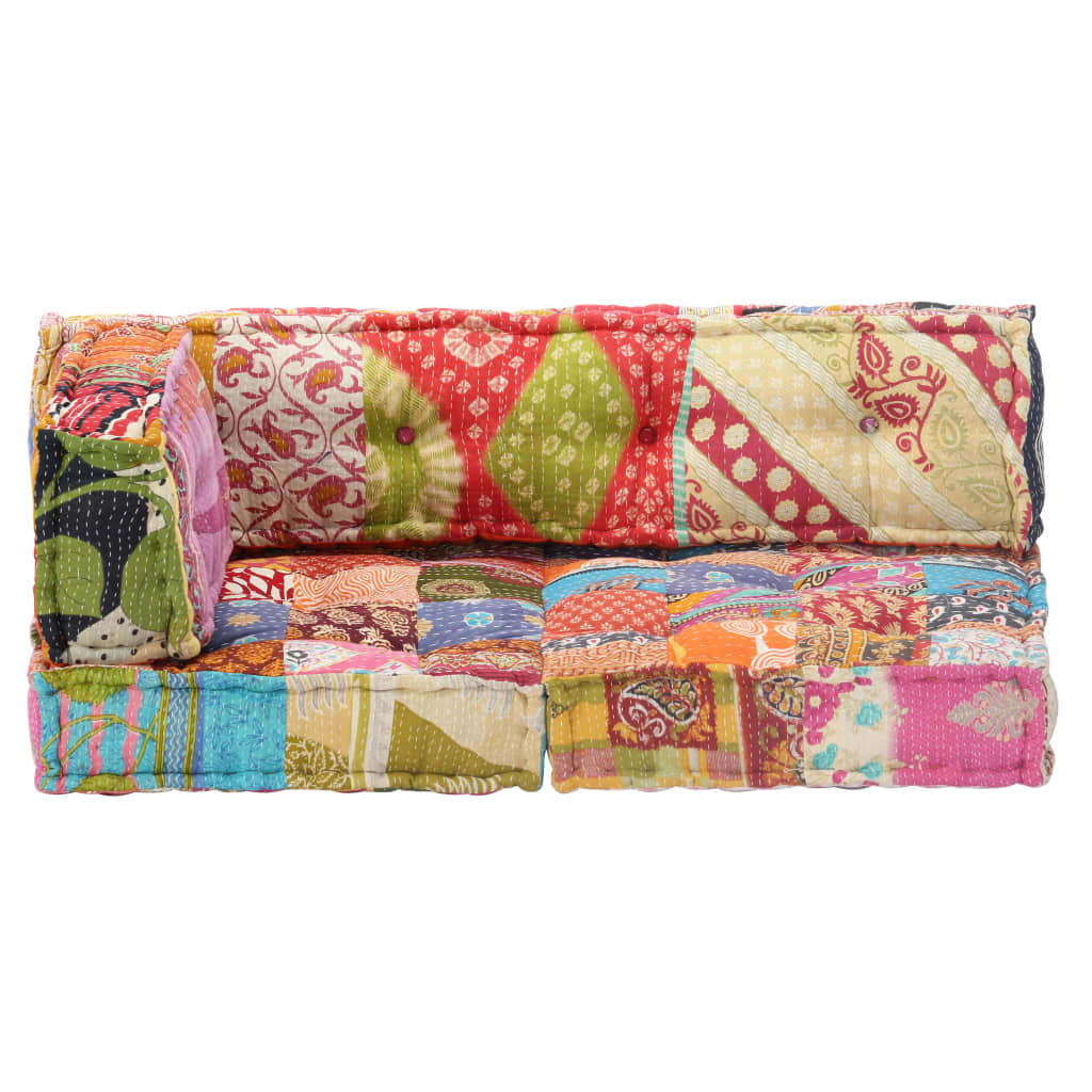 Vidaxl Pouf Fabric Patchwork