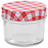 VIDAXL JAMS JARS avec couvercles rouges 24 st 110 ml de verre