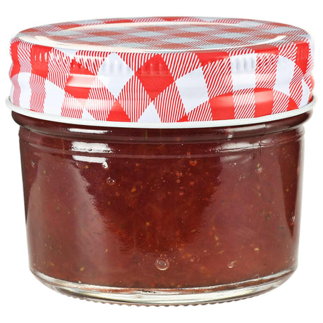 Vidaxl Jams de confiture avec couvercles rouges 48 st 110 ml de verre