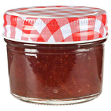 Vidaxl jampotten met wit met rode deksels 96 st 110 ml glas