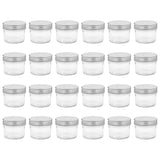 Vidaxl Jams de confiture avec couvercles de couleur argentée 24 st 110 ml de verre