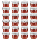 Vidaxl Jams de confiture avec couvercles de couleur argentée 24 st 110 ml de verre