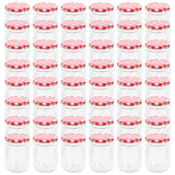 Vidaxl Jams Jars avec couvercles rouges 48 PCS 230 ml de verre