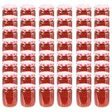Vidaxl Jams Jars avec couvercles rouges 48 PCS 230 ml de verre