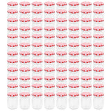 Vidaxl Jams Jars avec couvercles rouges 96 st 230 ml de verre