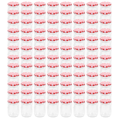 Vidaxl Jams Jars avec couvercles rouges 96 st 230 ml de verre