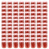 Vidaxl Jams Jars avec couvercles rouges 96 st 230 ml de verre