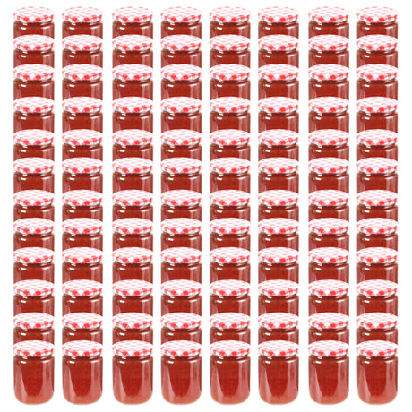 Vidaxl Jams Jars avec couvercles rouges 96 st 230 ml de verre