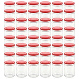 Vidaxl Jams Jars avec couvercles rouges 48 PCS 230 ml de verre