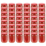 Vidaxl Jams Jars avec couvercles rouges 48 PCS 230 ml de verre