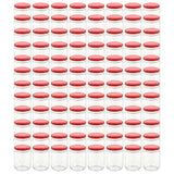 Vidaxl Jams Jars avec couvercles rouges 96 st 230 ml de verre