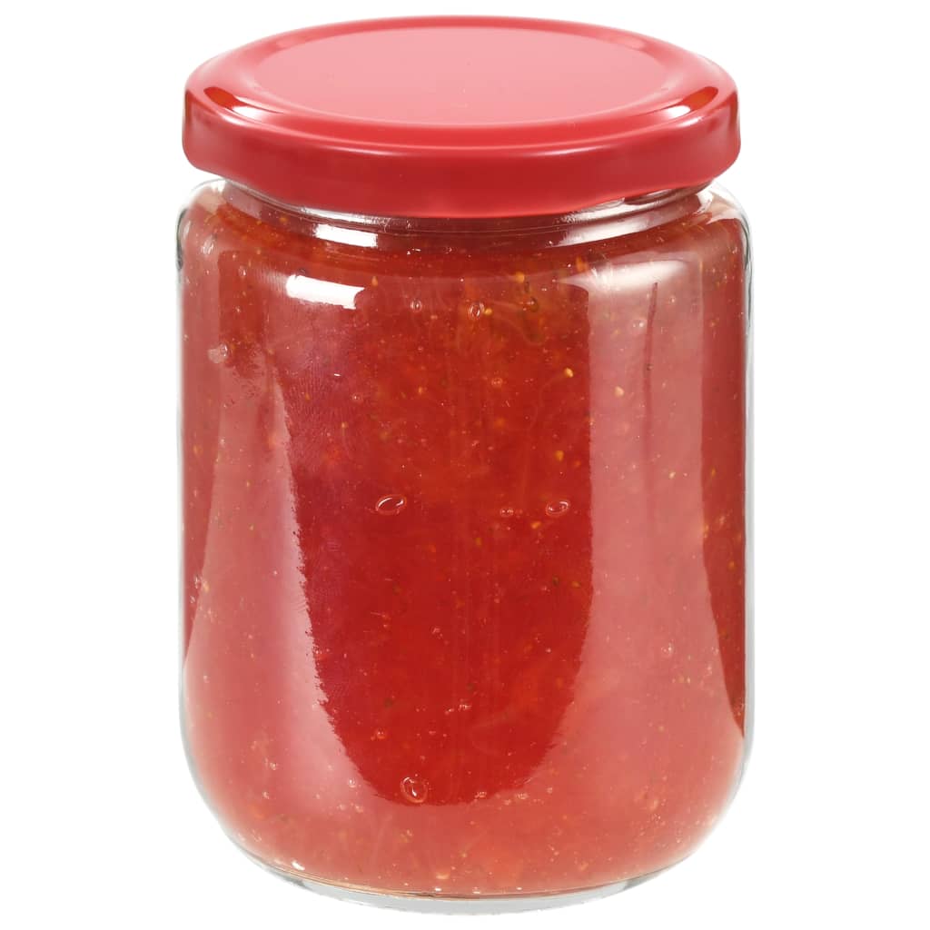 Vidaxl Jams Jars avec couvercles rouges 96 st 230 ml de verre
