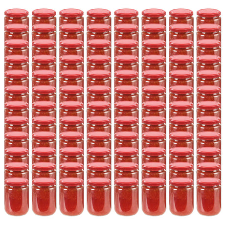 Vidaxl Jams Jars avec couvercles rouges 96 st 230 ml de verre