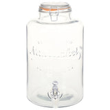 Vidaxl Dispentier xxl avec robinet 8 l verre transparent