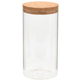 Pots de rangement vidaxl avec couvercle de liège 6 st 1400 ml de verre