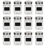 Pots de stockage Vidaxl avec autocollants 12 ST 300 ml