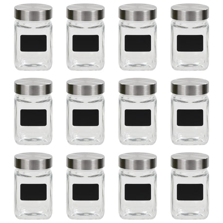 Pots de stockage Vidaxl avec autocollants 12 ST 300 ml