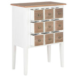 Vidaxl dressoir 54x30x80 cm massief hout wit