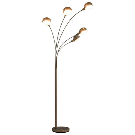 Lampe vidaxl debout 5xe14 200 cm couleur argentée