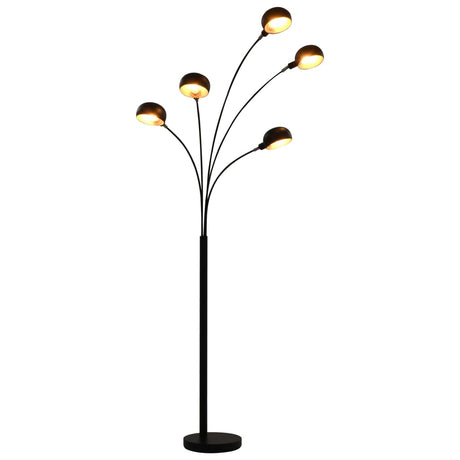 Lampe vidaxl debout 5xe14 200 cm noir et or