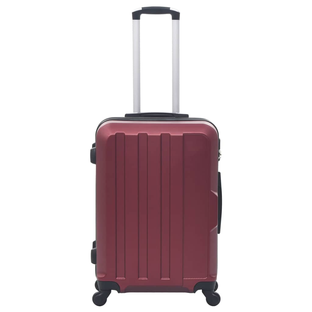 Vidaxl 3-part hard luggage set Wine red