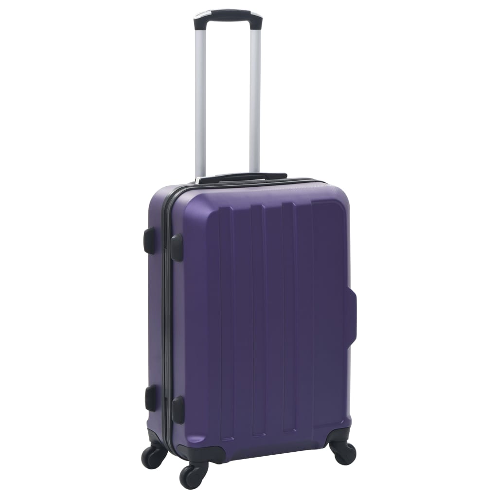 Vidaxl en 3 parties à bagages durs Purple