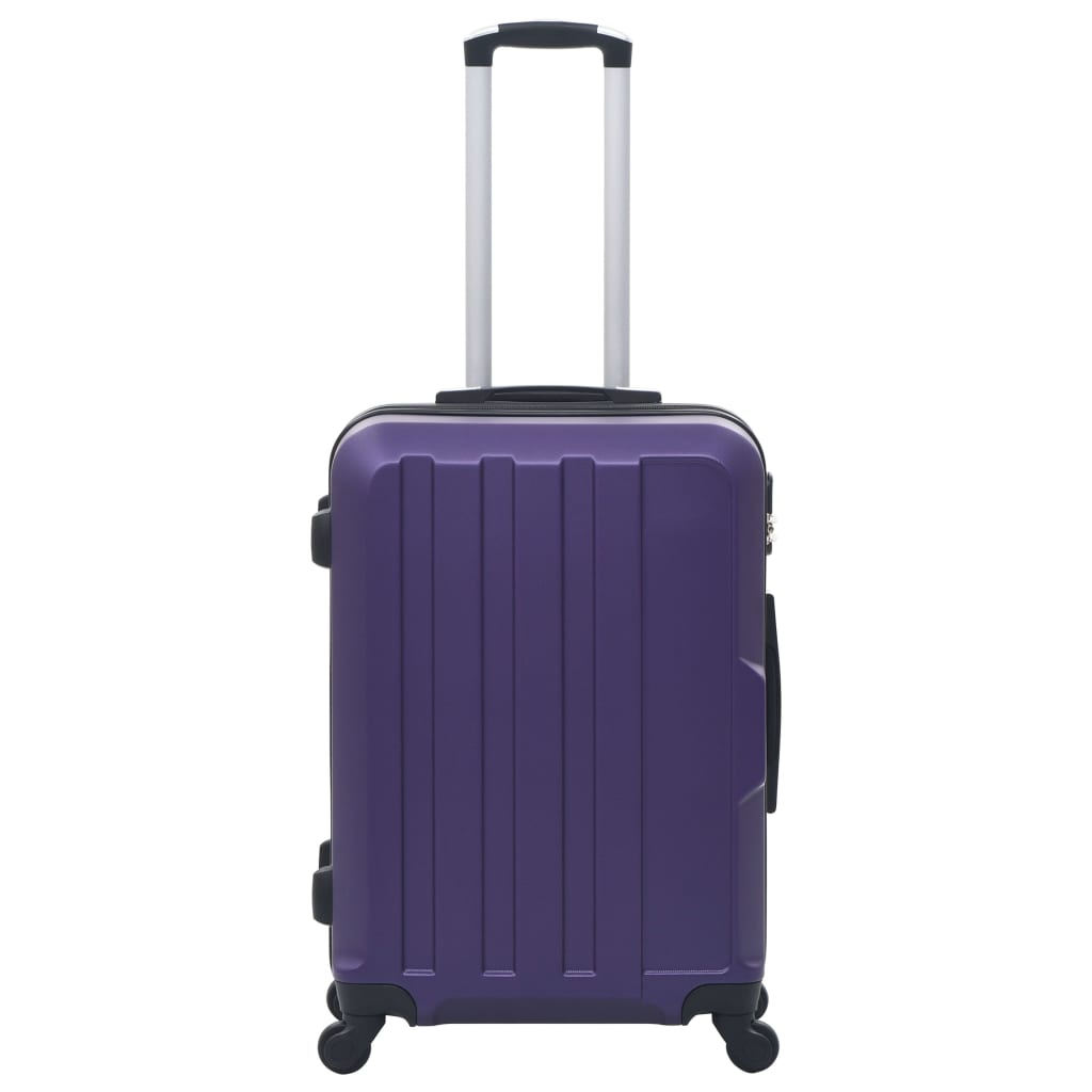 Vidaxl en 3 parties à bagages durs Purple