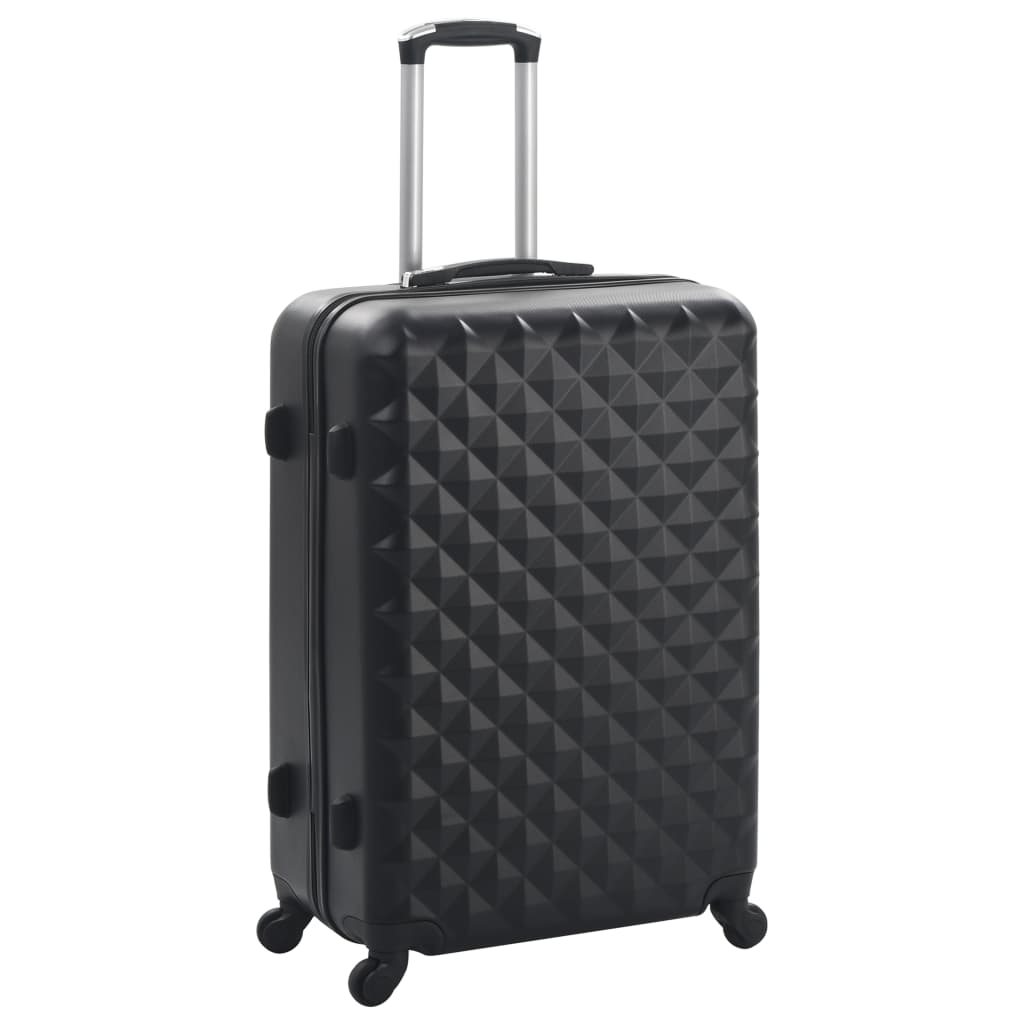 Vidaxl en 3 parties bagages durs Abs Black