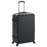 Vidaxl en 3 parties bagages durs Abs Black