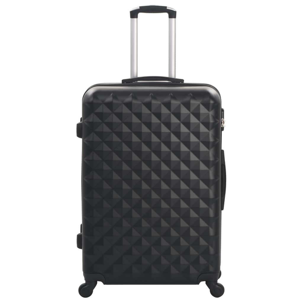 Vidaxl en 3 parties bagages durs Abs Black