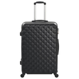 Vidaxl en 3 parties bagages durs Abs Black