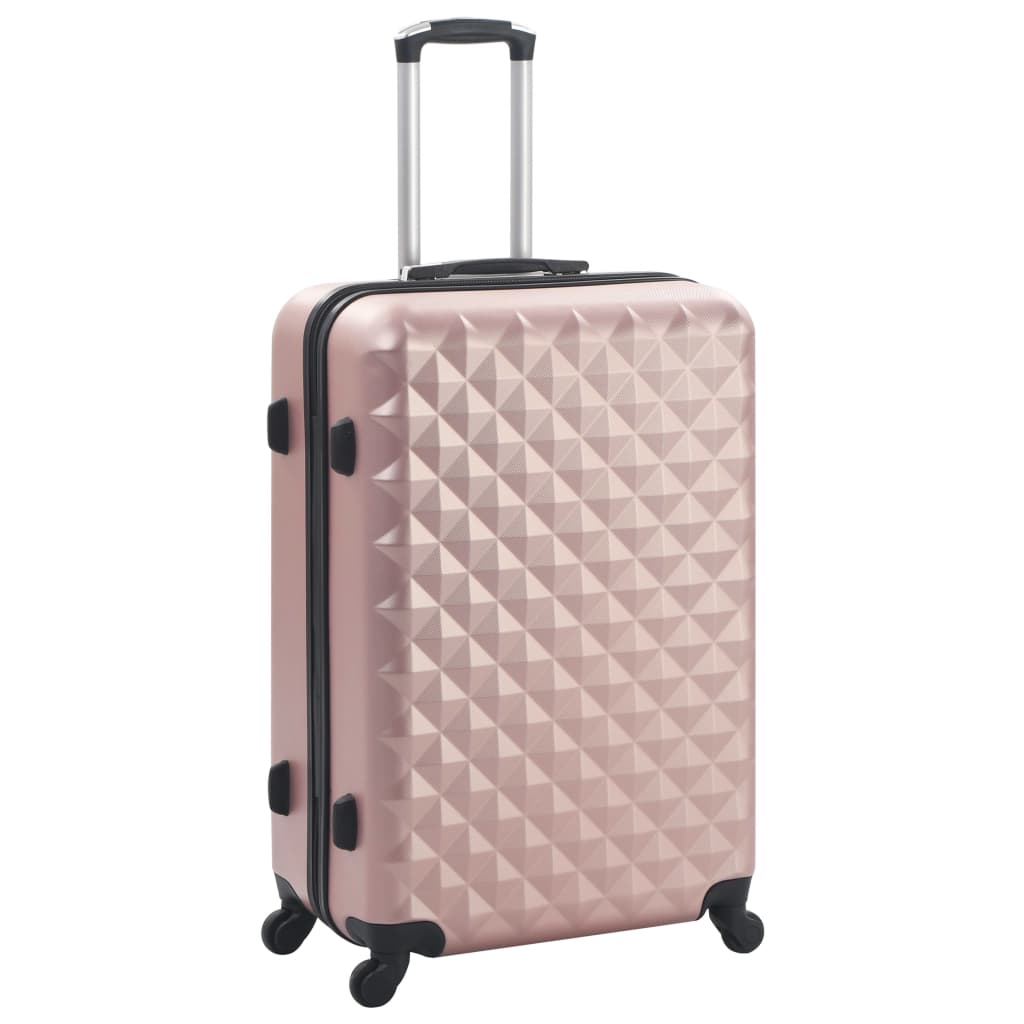 Vidaxl en 3 parties bagages durs ABS Roségoud
