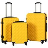 Vidaxl en 3 parties à bagages durs Set Abs Geel