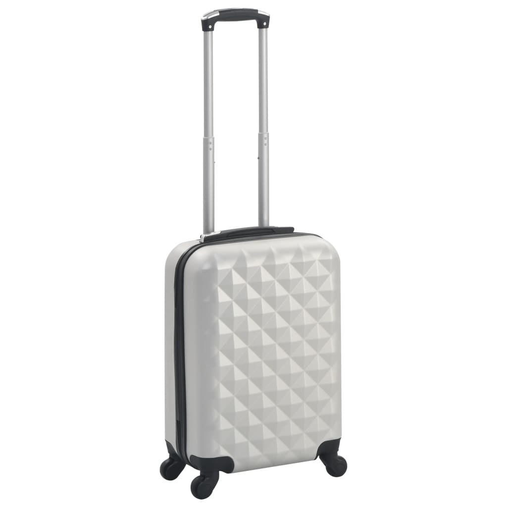 Vidaxl Hard Suitcase Abs Clear Silver Colored