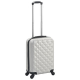 Vidaxl Hard Suitcase Abs Clear Silver Colored