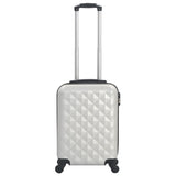 Vidaxl Hard Suitcase Abs Clear Silver Colored