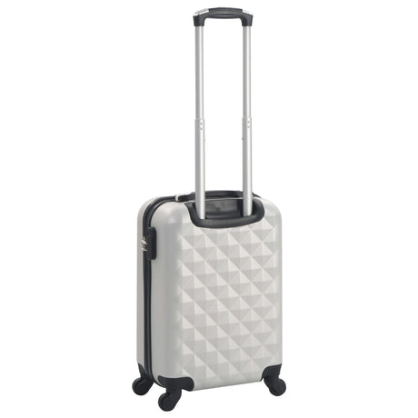 Vidaxl Hard Suitcase Abs Clear Silver Colored