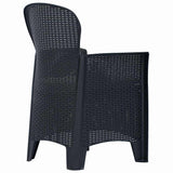 Vidaxl 3-delige tuinset rattan-look kunststof antraciet