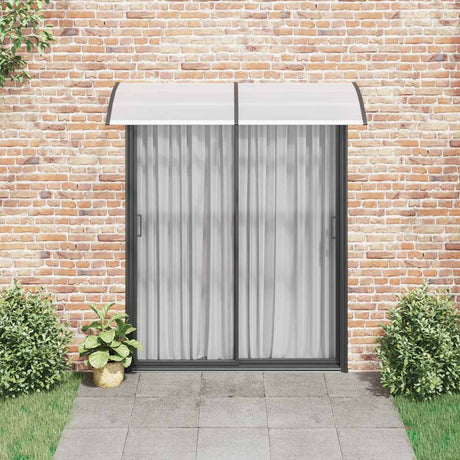 Vidaxl Door auvent 200x75 cm pc noir et transparent