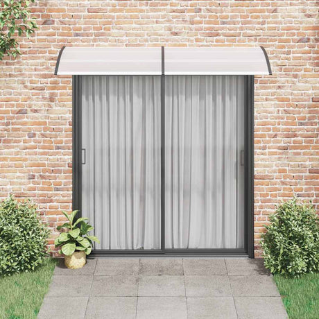 Vidaxl Door auvent 240x75 cm pc noir et transparent