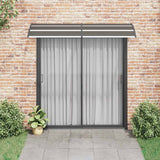 Vidaxl Door auvent 240x75 cm pc noir