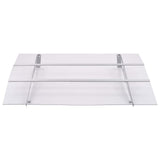 Vidaxl Door auvent 120x90 cm en polycarbonate argent et transparent