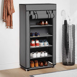 Armoire à chaussures Vidaxl avec couvercle 58x28x106 cm Gray