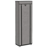 Armoire à chaussures Vidaxl avec couvercle 57x29x162 cm Gray