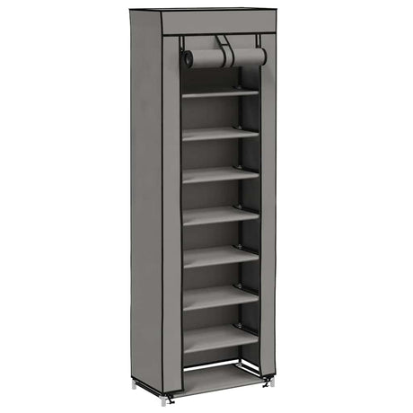 Armoire à chaussures Vidaxl avec couvercle 57x29x162 cm Gray
