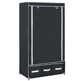 Vidaxl kledingkast 87x49x159 cm stof zwart