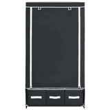 Vidaxl kledingkast 87x49x159 cm stof zwart