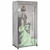 Vidaxl kledingkast new york 75x45x160 cm stof