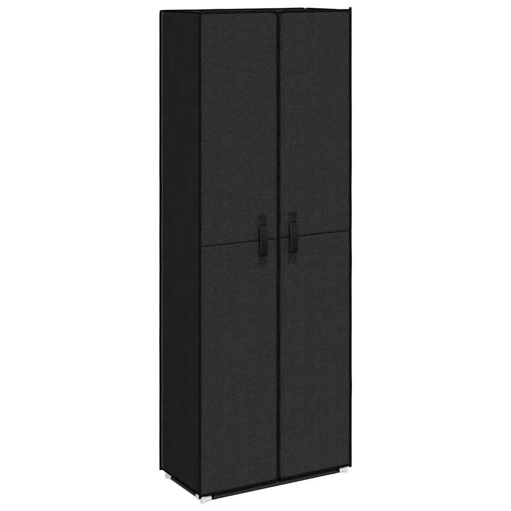 Armoire à chaussures vidaxl 60x30x166 cm tissu noir