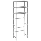 Rack de rangement Vidaxl pour à l'étage à 3 couches 53x28x169 cm de couleur argentée
